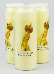 Lot de 3 Bougies de Neuvaine Notre Dame de Fatima