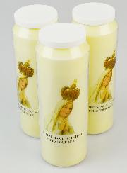 Lot de 3 Bougies de Neuvaine Notre Dame de Fatima