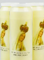 Lot de 3 Bougies de Neuvaine Notre Dame de Fatima