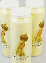 Lot de 3 Bougies de Neuvaine Notre Dame de Fatima