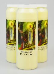 Lot de 3 Bougies de Neuvaine Notre Dame de Lourdes
