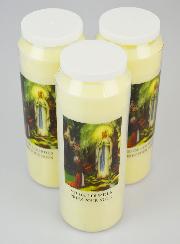 Lot de 3 Bougies de Neuvaine Notre Dame de Lourdes