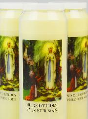 Lot de 3 Bougies de Neuvaine Notre Dame de Lourdes