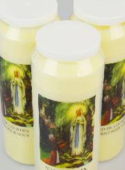 Lot de 3 Bougies de Neuvaine Notre Dame de Lourdes