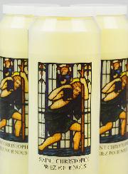 Lot de 3 Bougies de Neuvaine à Saint Christophe