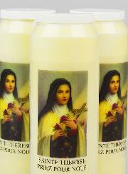 Lot de 3 Bougies de Neuvaine Sainte Thérèse