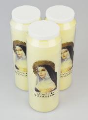 Lot de 3 Bougies de Neuvaine Sainte Rita
