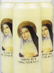 Lot de 3 Bougies de Neuvaine Sainte Rita