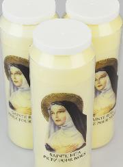 Lot de 3 Bougies de Neuvaine Sainte Rita