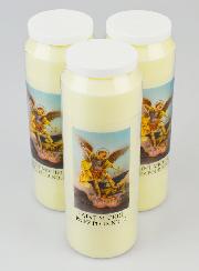 Lot de 3 Bougies de Neuvaine Archange Saint Michel