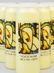 Lot de 6 Bougies de Neuvaine à la Vierge Marie