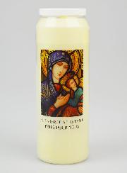 Bougie de Neuvaine Vierge à l'Enfant Jésus - 17.5cm