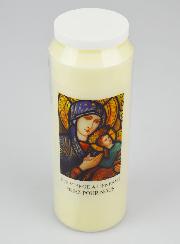 Bougie de Neuvaine Vierge à l'Enfant Jésus - 17.5cm