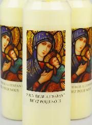 Lot de 3 Bougies de Neuvaine Vierge Marie à l'Enfant Jésus