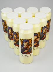 Lot de 10 Bougies de Neuvaine Vierge Marie à l'Enfant