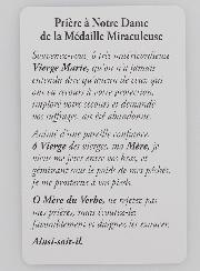 Carte de Prière Vierge Miraculeuse