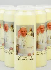 Lot de 6 Bougies de Neuvaine au Pape François 1er