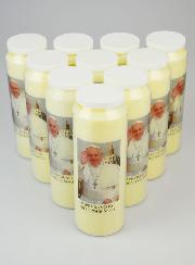 Lot de10 Bougies de Neuvaine au Pape François