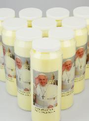 Lot de10 Bougies de Neuvaine au Pape François