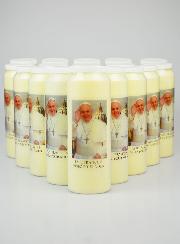 Lot de 20 Bougies de Neuvaine au Pape François