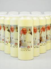 Lot de 20 Bougies de Neuvaine au Pape François