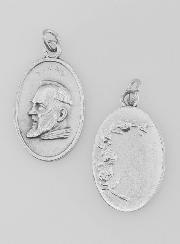 Médaille Religieuse Padre Pio Argentée