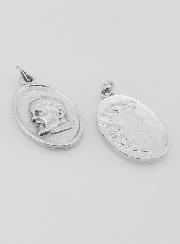 Médaille Religieuse Padre Pio Argentée