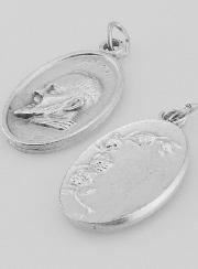 Médaille Religieuse Padre Pio Argentée
