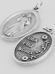 Médaille Religieuse de la Miséricorde Divine Argentée