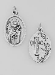 Médaille Religieuse Sainte Thérèse Argentée