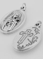 Médaille Religieuse Sainte Thérèse Argentée