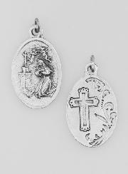 Médaille Religieuse Sainte Rita de Cascia Argentée