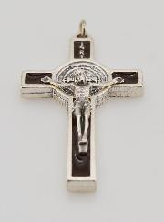 Pendentif Croix de Saint Benoit Marron 5 cm