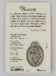 Carte de Prière Médaille du Pape François