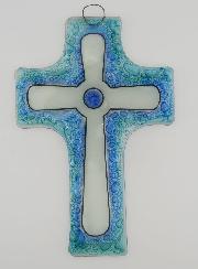Croix de Communion Artisanale en Verre