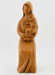 Statue Vierge à l'Enfant Jésus Ton Bois
