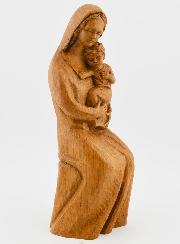 Statue Vierge à l'Enfant Jésus Ton Bois