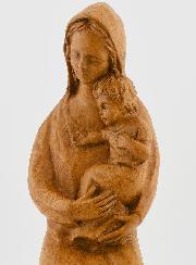 Statue Vierge à l'Enfant Jésus Ton Bois