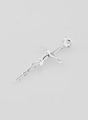 Pendentif Christ en Croix Moderne en Argent Massif 25mm