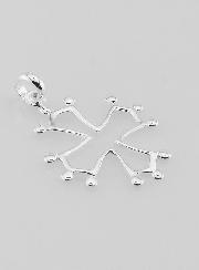 Pendentif Croix Occitane en Argent Massif 21mm