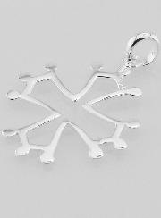 Pendentif Croix Occitane en Argent Massif 21mm