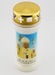 Bougie de Cimetière Pape Jean-Paul II