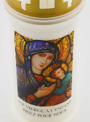 Bougie de Cimetière Vierge Marie à l'Enfant