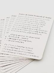 Lot de 10 Cartes de Prières à Saint François