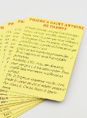 Lot de 10 Cartes de Prières à Saint Antoine