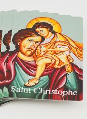 Lot de 10 Cartes de Prières à Saint Christophe