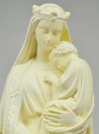 Statue Vierge Marie Couronnée Enfant Jésus 42 cm