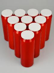 10 Bougies de Neuvaine Rouges