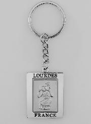 Porte clés St Christophe et Lourdes