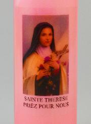 Bougie de Neuvaine Rose Sainte Thérèse